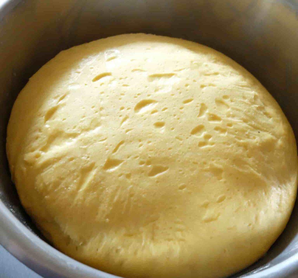 Pâte à brioche gonflée